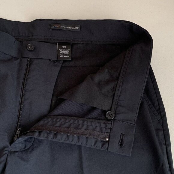 Greg Norman Shorts Mens 36 Navy Blue Zip Pockets Performance Golf Travel Preppy - Picture 6 of 8